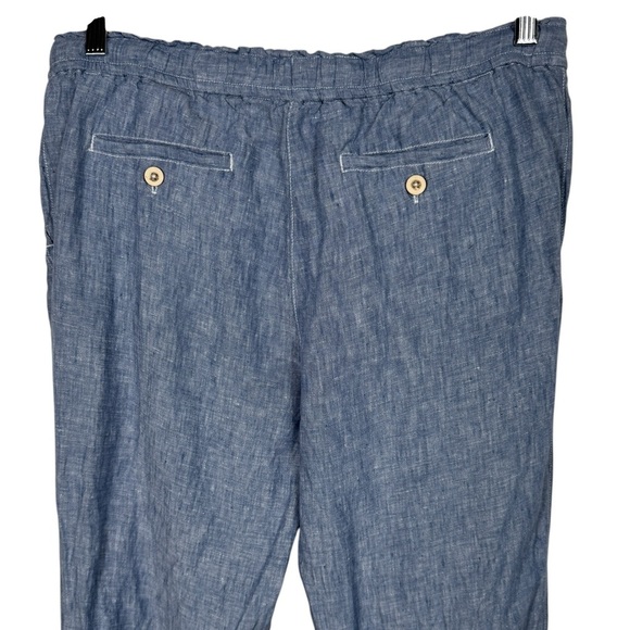 Tommy Bahama Palmbray Tapered Linen Pants, Light Blue, Size M - Picture 6 of 8